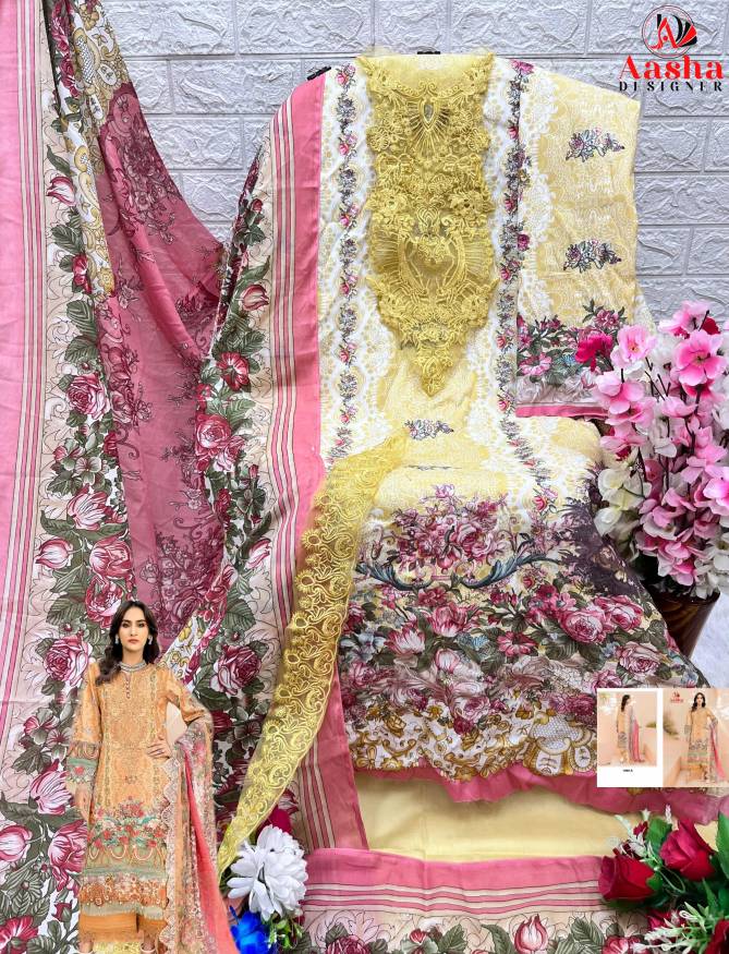 Needle Wonder Vol 5 By Aasha Designer Cotton Pakistani Suits Wholesale Clothing Suppliers In India